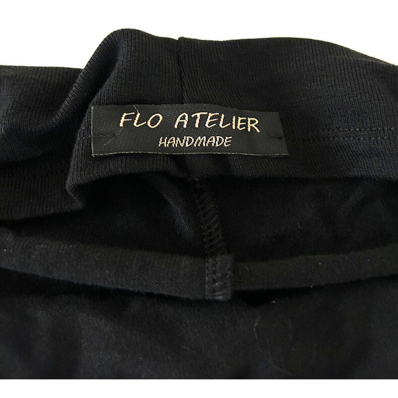 Flo Atelier | Handmade Women's Black Long Sleeve Cowl Neck Maxi Dress Size M - Picture 12 of 12